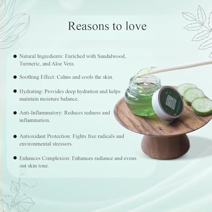 Mantra AUTHENTIC AYURVEDA HERBAL FACE GEL REVIVE & RESTORE PURE ALOE NEEM AND CUCUMBER FREE FROM CHEMICALS, SILICON, PARABEN, AND PARAFFIN (100 G / 3.5 FL OZ) - Image 3